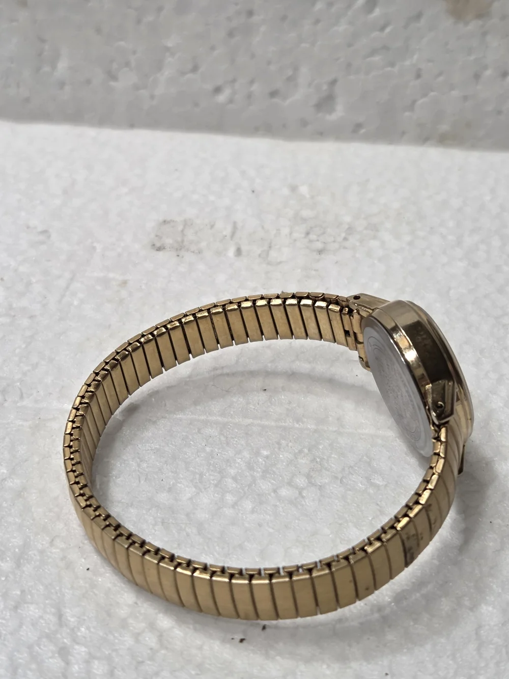 Timex Indiglo Gold-Tone Expansion Band Watch - White Dial